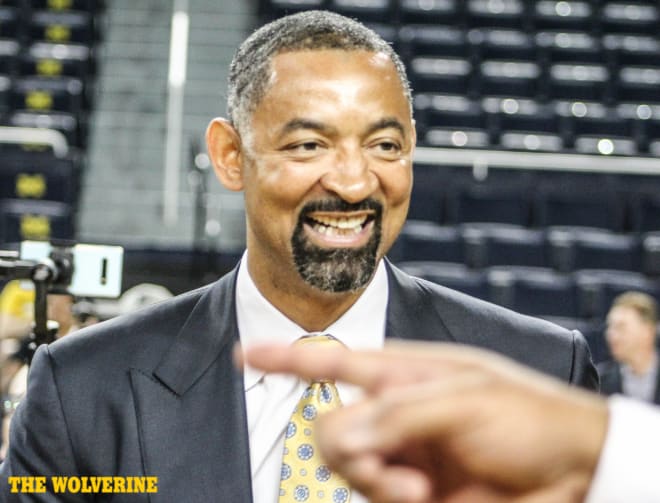 Michigan Wolverines basketball coach Juwan Howard is happy in Ann Arbor. 