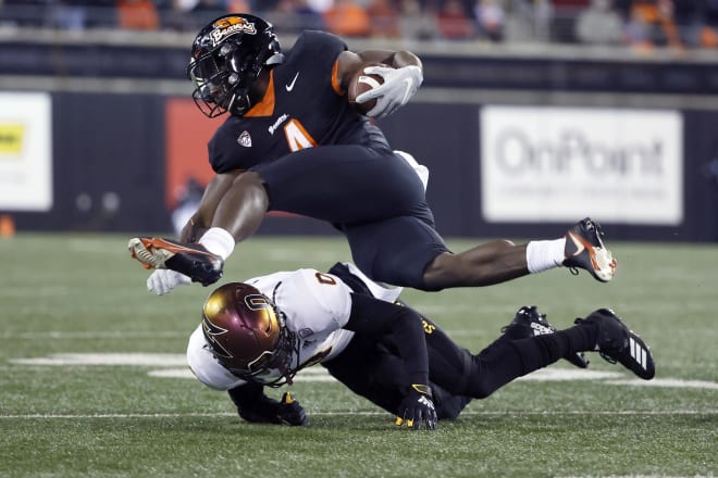 OSU RB BJ Baylor led the chrage in a 235-yard ground attack for the Beavers (Soobum Im-USA TODAY Sports)