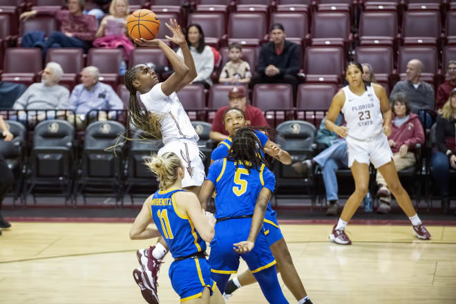 Ta'Niya Latson scored 20 or more points in 18 games during her freshman season.