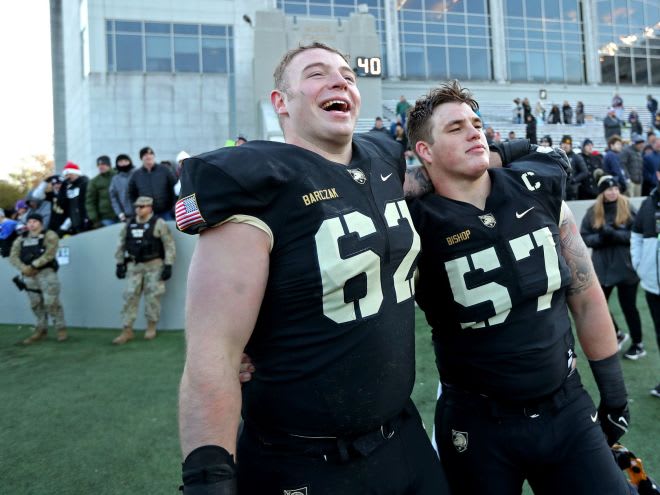 The O-Line was very effective this afternoon, lead by players such as Sam Barczak (#62) & Connor Bishop (#57(