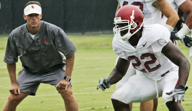 A younger Brent Venables is shown here as defensive coordinator at the University of Oklahoma in 2008.