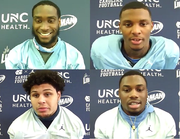 Four Tar Heels met with the media following Thursday's practice and had plenty of interesting things to say.