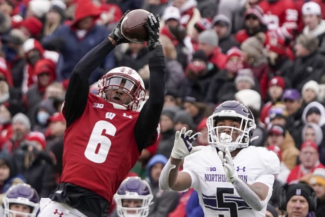 Dean Engram had one of WIsconsin's four interceptions on Saturday.