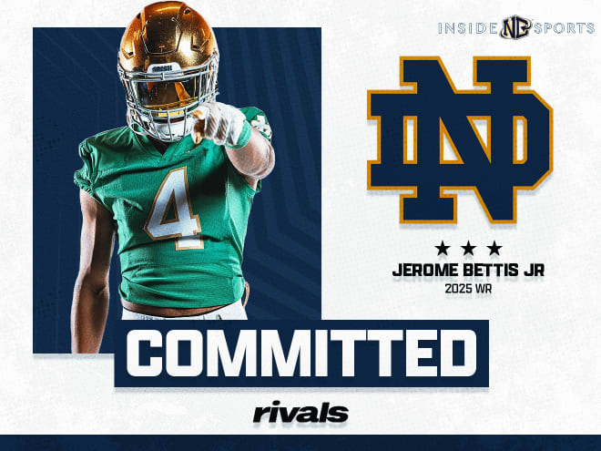 Notre Dame added another wide receiver to its 2025 class with a commitment from three-star recruit Jerome Bettis Jr.