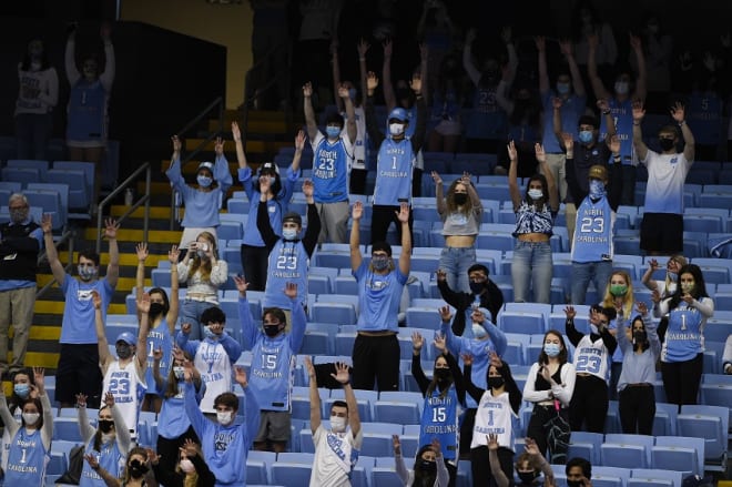 UNC fans made plenty of noise Saturday even though only 3,263 could attend the game.