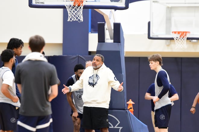 Ed Cooley drove his guys hard during practice, yesterday. 