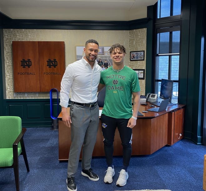 2023 four-star running back Jayden LImar talks to Notre Dame head coach Marcus Freeman more than any other head coach.