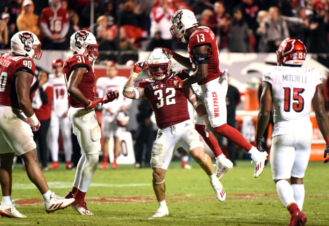 NC State Wolfpack football linebacker Drake Thomas