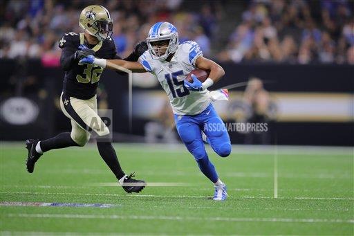 Golden Tate caught seven catches for 96 yards and a touchdown in a 52-33 loss to the New Orleans Saints.