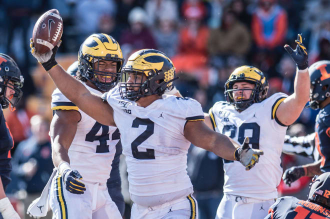 Michigan Wolverines football senior defensive tackle Carlo Kemp finished the day with four tackles and two stops behind the line of scrimmage.