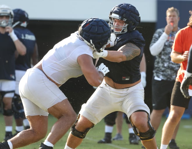 Fifth-year senior Chris Glaser is among the veteran offensive linemen back at UVa this season.