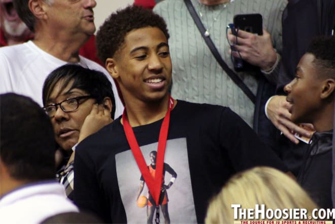 2018 Lafayette (Ind.) McCutcheon guard Rob Phinisee took in his second Hoosier Hysteria on Saturday.