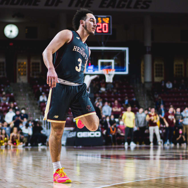 BC freshman point guard Jaeden Zackery has averaged 14 points, four assists, three steals and just 1.1 turnovers in his last seven games (Photo courtesy of BC Men's Basketball).