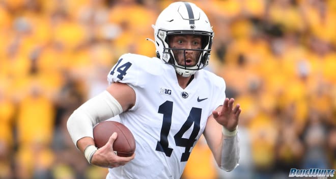 Penn State Nittany Lions quarterback Sean Clifford left the game against Iowa in the second quarter. 