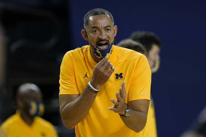 Michigan Wolverines basketball coach Juwan Howard and his team are in first place heading into the last month of the season.