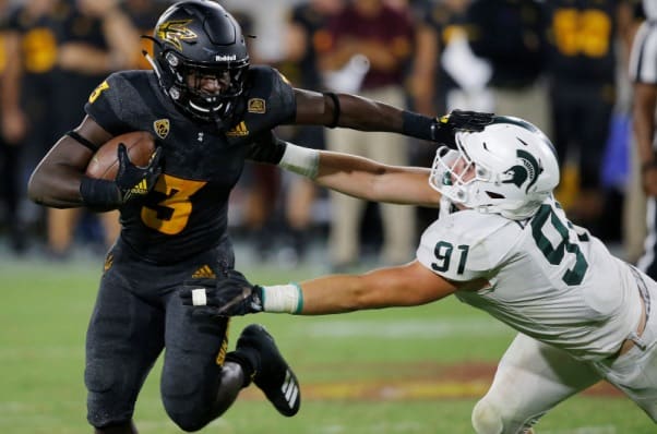 RB Eno Benjamin — former star at Wylie East, Arizona State — taken