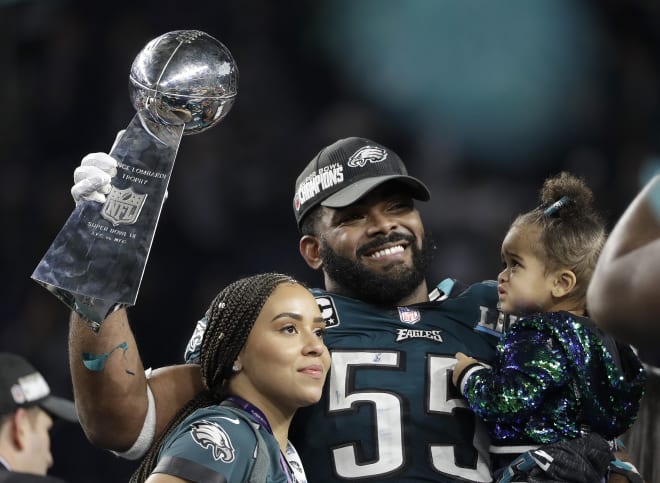 Former Michigan Wolverines football defensive end Brandon Graham won Super Bowl 52 with the Philadelphia Eagles.