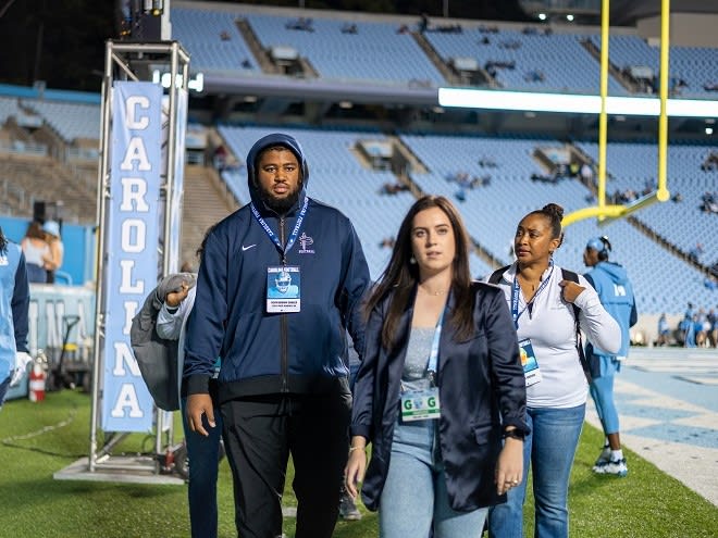 Class of 2024 defensive tackle Hevin Brown-Shuler was at the UNC-Pitt game Saturday.
