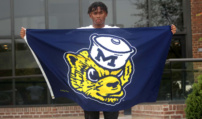 Rivals250 wide receiver Semaj Morgan holds a Michigan Wolverines football recruiting offer. 