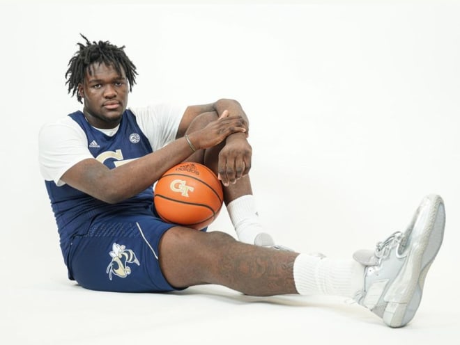 Marshall poses during a photoshoot at Georgia Tech 