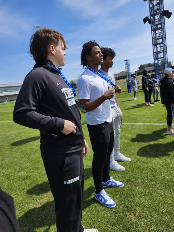 Johnson (left) visiting Kentucky earlier this year