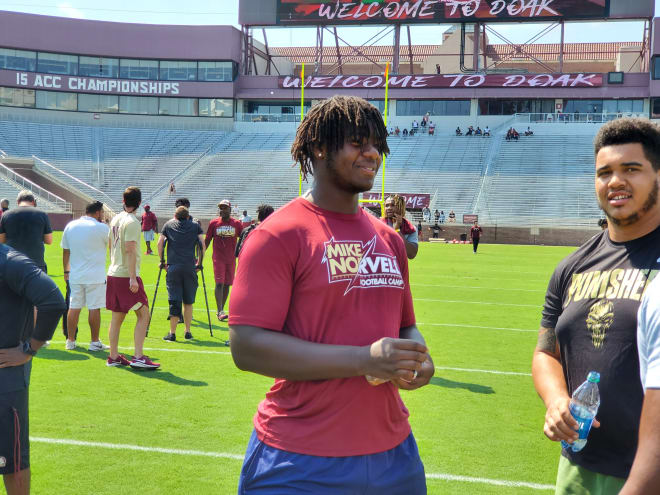 Four-star OT Elijah Pritchett was all smiles again on his FSU visit Sunday.