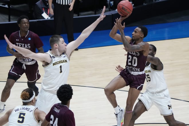 Michael Weathers (20) led Texas Southern in scoring and was the SWAC Newcomer of the Year.