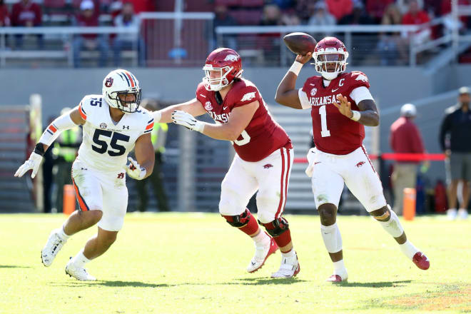 Jefferson combined for 294 yards passing and running and two touchdowns against AU in 2021.