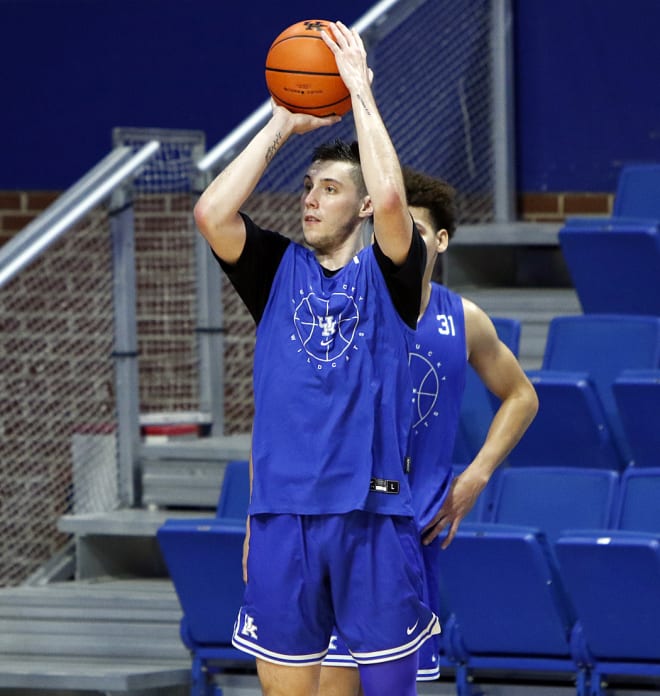 CJ Fredrick launched a 3-pointer during one of the Wildcats' practices last season before a hamstring injury and subsequent surgery sidelined him for the year.