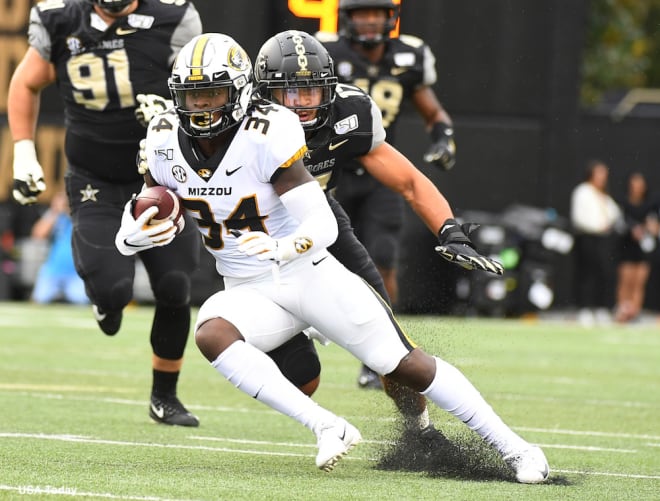 Larry Rountree III and the Missouri running backs ran for just 81 combined yards on 24 carries against Vanderbilt.