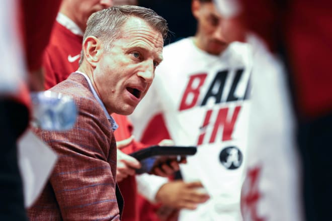 labama Crimson Tide head coach Nate Oats against the Vanderbilt Commodores during the second half at Amalie Arena. Photo | Kim Klement-USA TODAY Sports