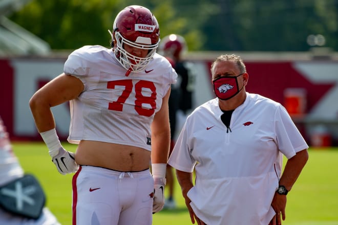 Sam Pittman is going into his first game as Arkansas' head coach.