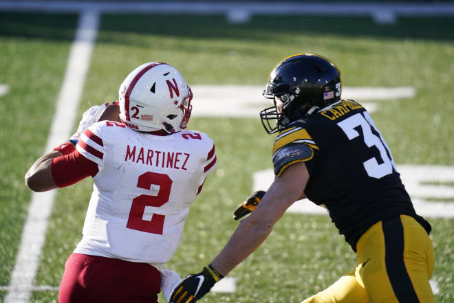 Quarterback Adrian Martinez.