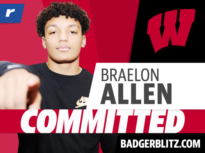 In-state safety Braelon Allen is Wisconsin's first commit in the 2022 class.