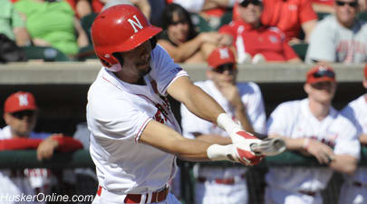 Luis Alvarado reached base four times and scored NU's lone run in the second game.
