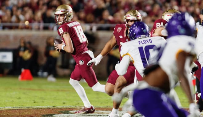 Tate Rodemaker completed 13 of 23 passes for 217 yards and two touchdowns vs. North Alabama.