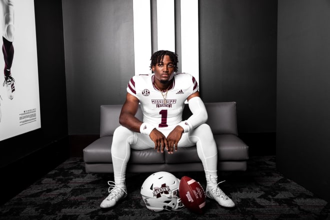 Parson during his visit to Mississippi State at the end of July