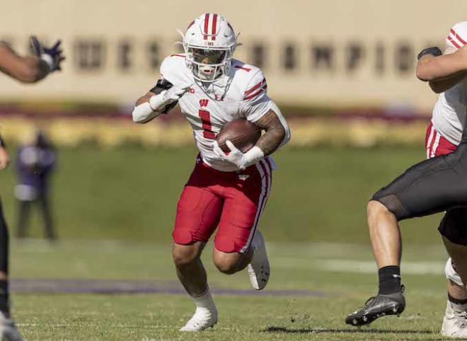 Wisconsin tailback Chez Mellusi is back for a sixth season with the Badgers. 