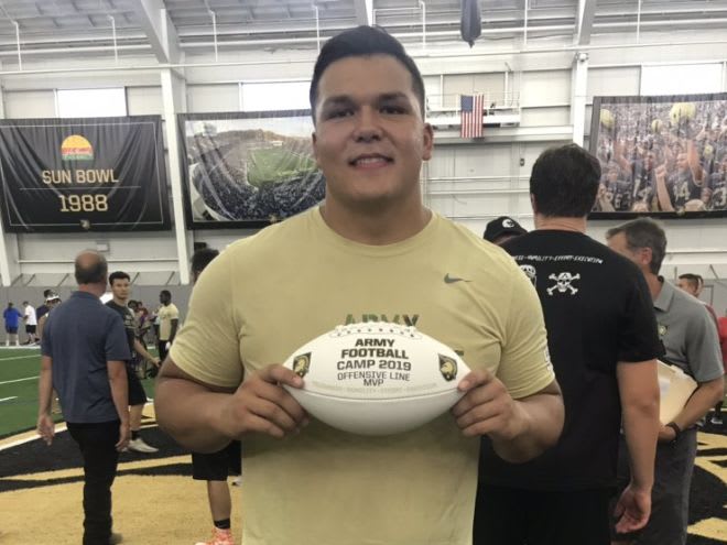 Kalb Luna was named Offensive Line MVP from Saturday's camp