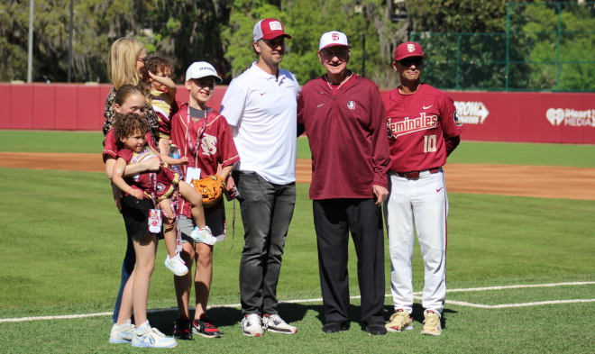 Watch: Buster Posey has his jersey retired by Florida State baseball