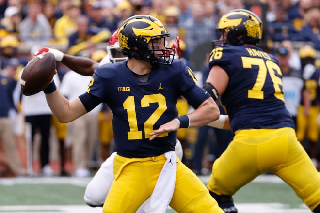 Michigan Wolverines football quarterback Cade McNamara