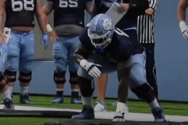 William Barnes has worked his way back into UNC's offensive line rotation.