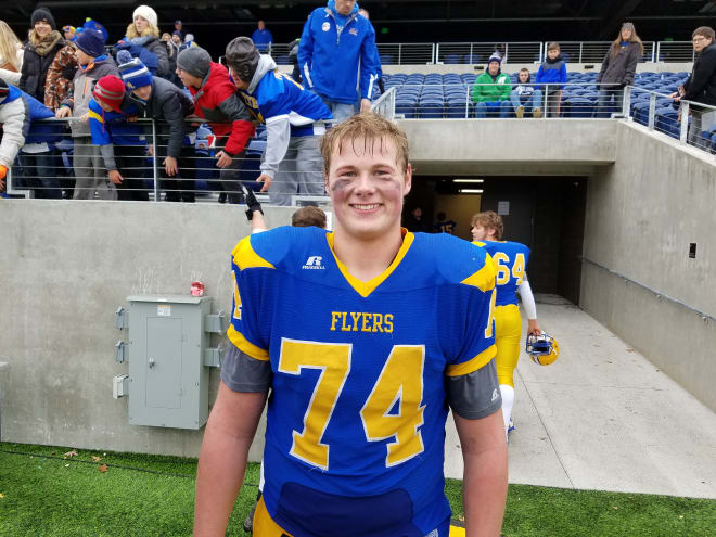 Notre Dame offensive line commit John Dirksen helped Maria Stein (Ohio) Marion Local claim a state title this past weekend. 
