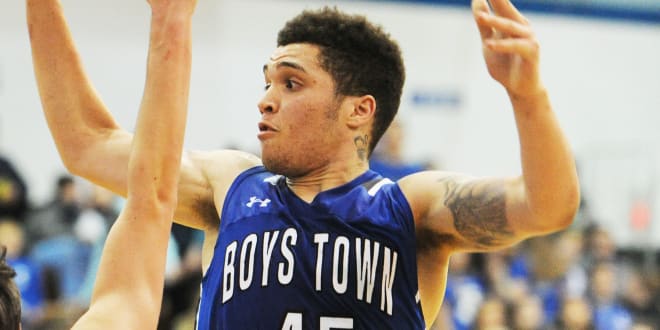 A phenomenon these past two seasons, Boys Town senior Teddy Allen (45) has been named Huskerland's 2017 Class C-1 boys basketball player of the year.