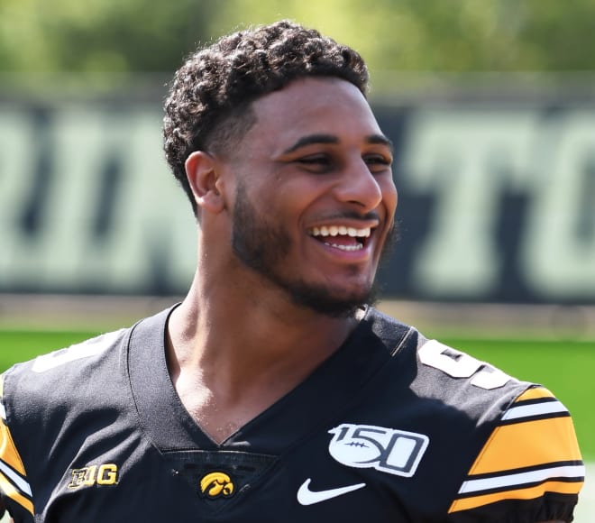 Iowa safety Geno Stone hopes to go somewhere in the middle rounds of the NFL Draft this week.