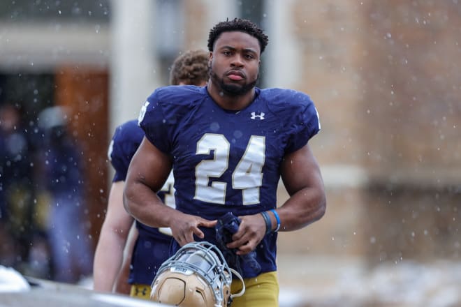 Notre Dame running back Audric Estime wants to prove he's more than just a physical back as a sophomore.
