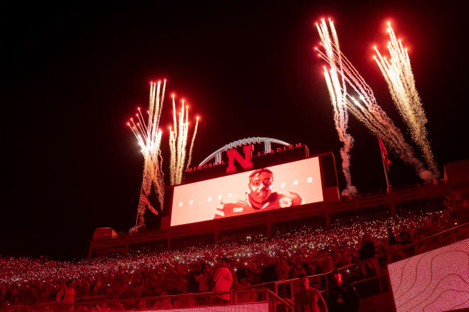 Fireworks at Nebraska's stadium