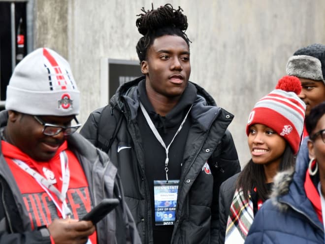 Emory Jones was in Ohio Stadium for the comeback win over Penn State on Saturday.