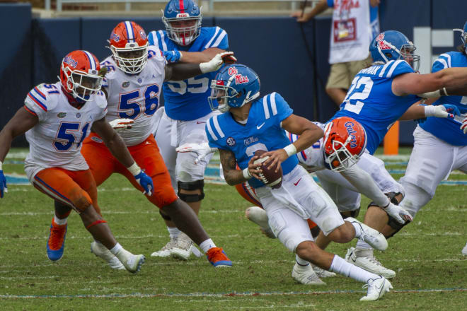 Ole Miss quarterback Matt Corral.