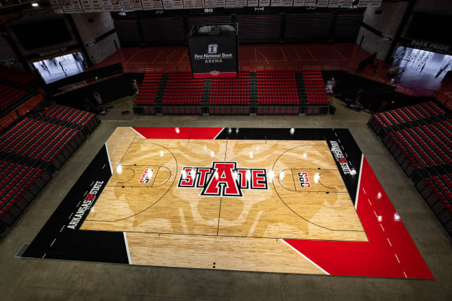 Arkansas State’s new basketball court.